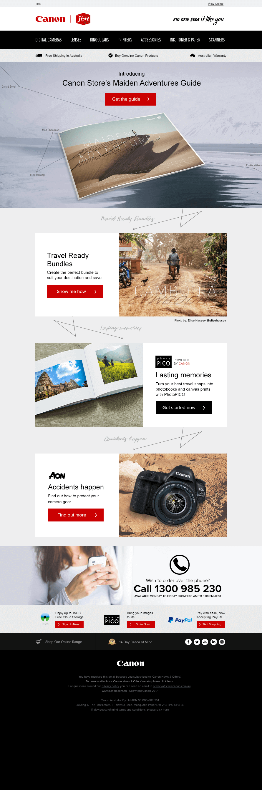 Canon Australia email