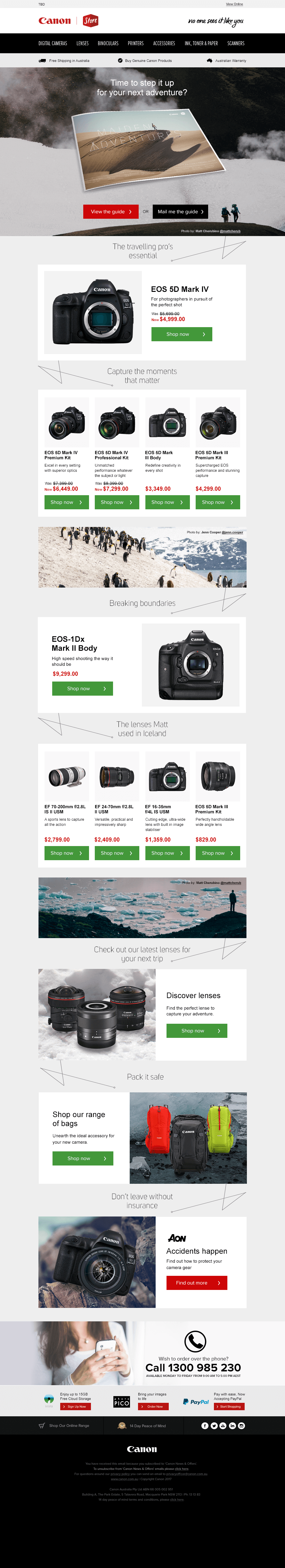 Canon Australia email