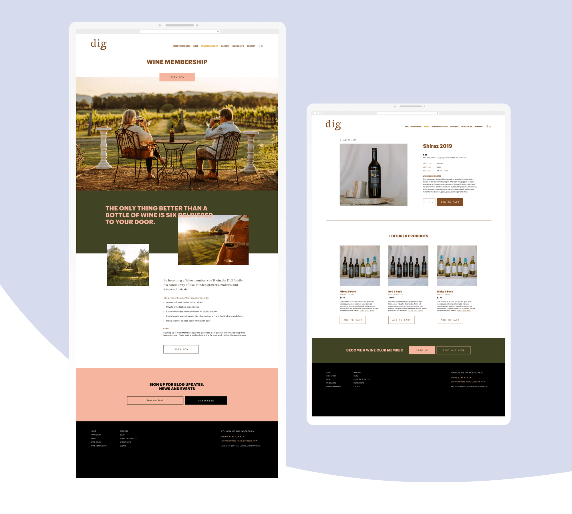 Dig Food Farm Website